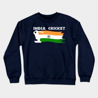 India Cricket With Indian Flag Crewneck Sweatshirt